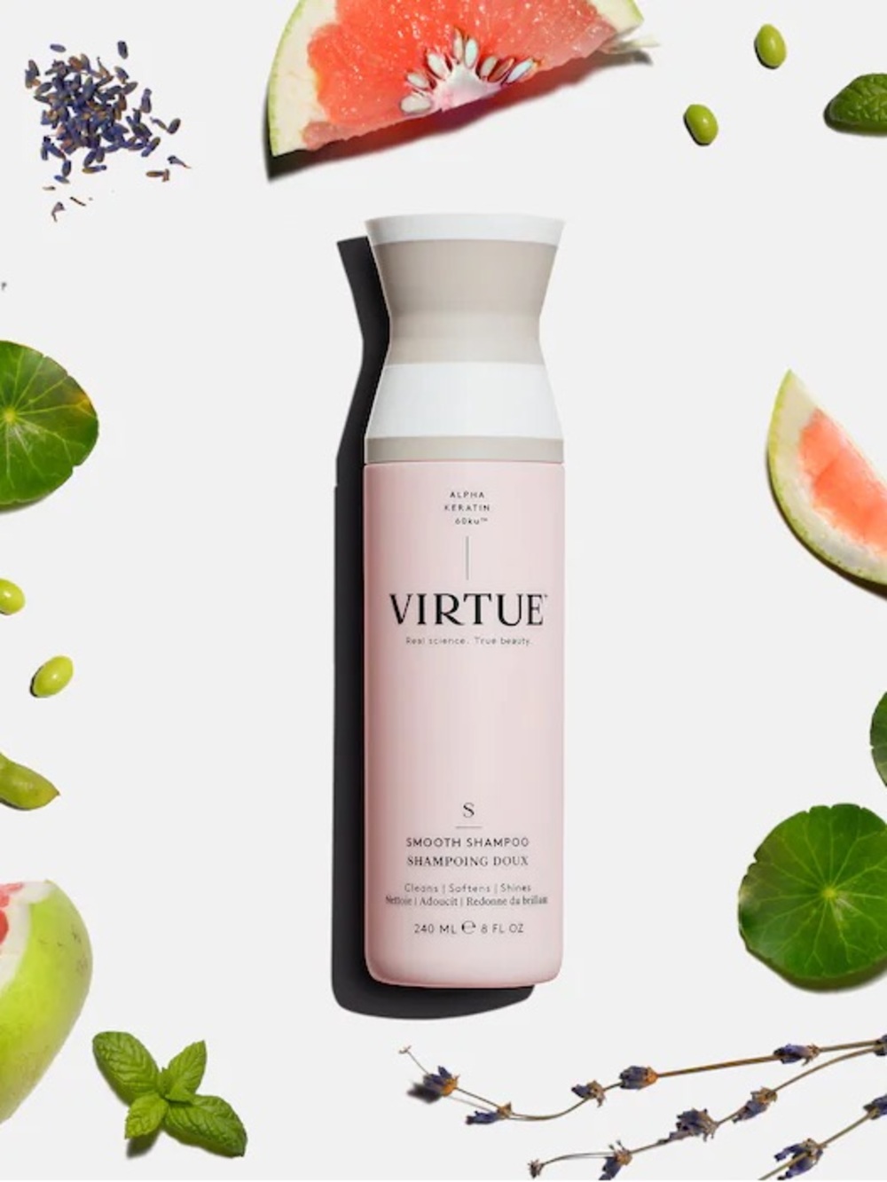 VIRTUE Smooth Shampoo for Coarse & Textured Hair 240ML NEW